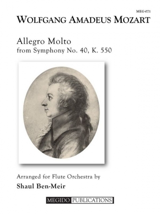 Mozart, Wolfgang Amadeus, Allegro Molto from Symphony No. 40 Flute Choir