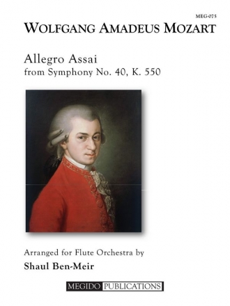 Mozart, Wolfgang Amadeus, Allegro Assai from Symphony No. 40 Flute Choir