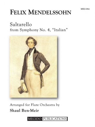 Mendelssohn, Felix, Saltarello from Symphony No. 4 Flute Choir