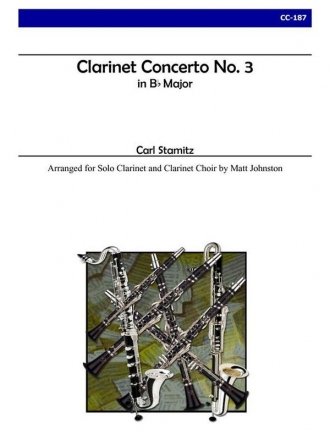 Carl Stamitz, Clarinet Concerto No. 3 Klarinettenensemble Partitur + Stimmen