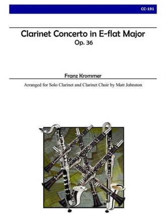 Franz Krommer, Clarinet Concerto In E-Flat Major, Op. 36 Klarinettenensemble Partitur + Stimmen