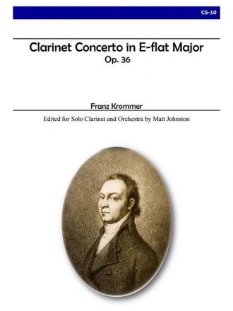 Franz Krommer, Clarinet Concerto In E-Flat Major, Op. 36 Clarinet and Orchestra Partitur + Stimmen