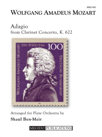 Mozart, Wolfgang Amadeus, Adagio from Clarinet Concerto, K. 622 Flute Choir