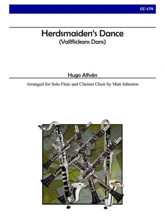 Hugo Alfvn, Herdsmaiden's Dance Solo Flute and Clarinet Choir Partitur + Stimmen