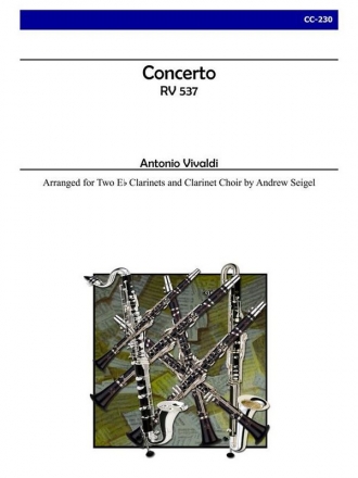 Antonio Vivaldi, Concerto 2 Eb Clarinets and Clarinet Choir Partitur + Stimmen