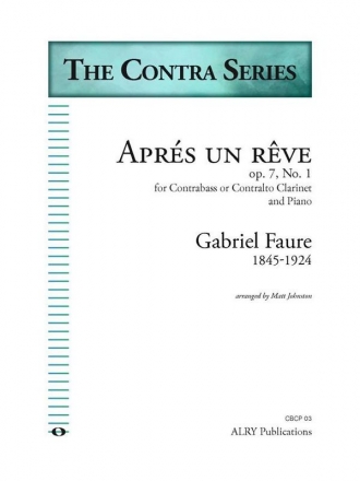 Gabriel Faure, Apres un Reve Contrabass Clarinet and Piano Buch