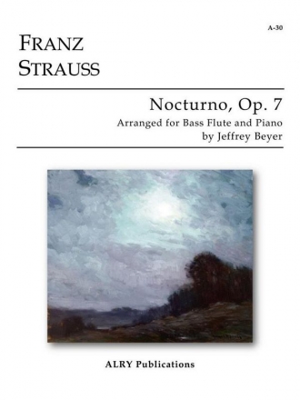 Franz Strauss, Nocturno Bass Flute and Piano Buch