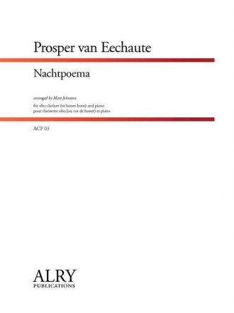 Prosper Van Eechaute, Nachtpoema Alto Clarinet and Piano Buch