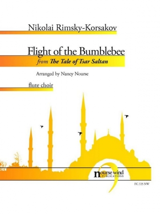 Nikolai Rimsky-Korsakov, Flight of the Bumblebee Fltenensemble Partitur + Stimmen