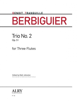 Berbiguier, Benoit Tranquille, Trio No. 2, Op. 51 Flute Trio