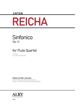 Reicha, Anton, Sinfonico, Op. 12 Flute Quartet