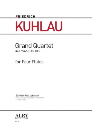 Grand Quartet in E minor op.103 for 4 flutes score and parts