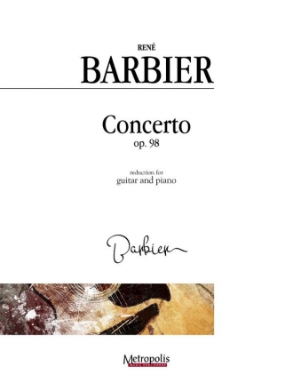 Barbier, Ren Concerto for Guitar, Op.98 Guitar/Piano