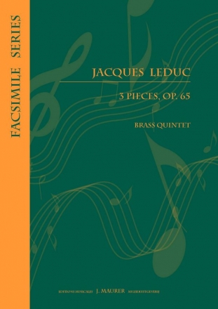 Leduc, Jacques 3 Pices BrassEns (Brass ensemble)