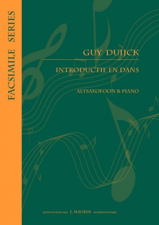 Duijck, Guy Introductie en Dans Asax/Pno (Saxophone Repertoire)