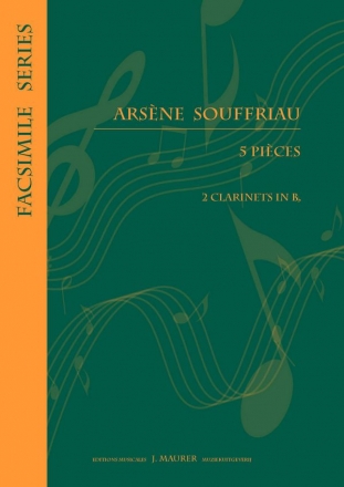 Souffriau, Arsne 5 Pices Duo (Clarinet Ensemble)