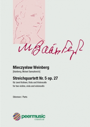 Streichquartett Nr.5 op.27 fr 2 Violinen, Viola und Violoncello Stimmen