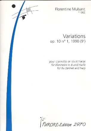 Variations op.10/1 fr Klarinette und Harfe Partitur und Stimme