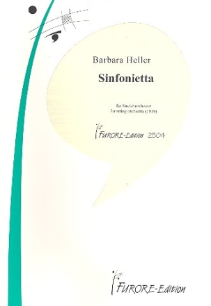 Sinfonietta fr Streichorchester Partitur