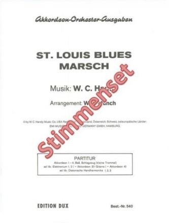 St.Louis Blues - Marsch fr Akkordeonorchester Stimmenset