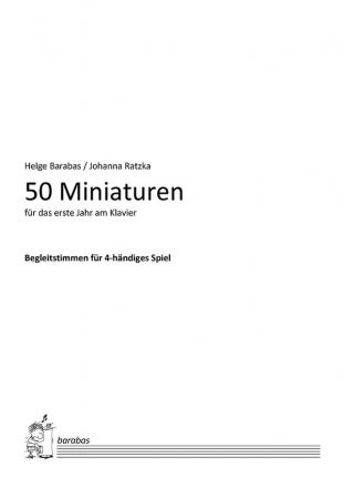 50 Miniaturen fr das erste Jahr am Klavier fr Klavier zu 4 Hnden