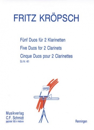 5 Duos fr 2 Klarinetten Stimmen