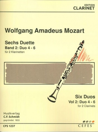 6 Duette Band 2 (Nr.4-6) fr 2 Klarinetten