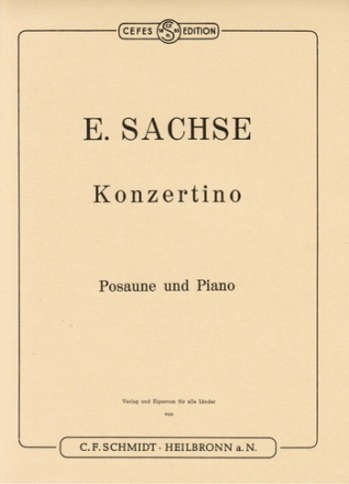 Concertino fr Posaune und Orchester Posaune und Klavier