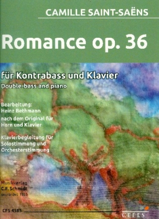 Romance op.36 fr Kontrabass (Solo- und Orchesterstimmung) und Klavier