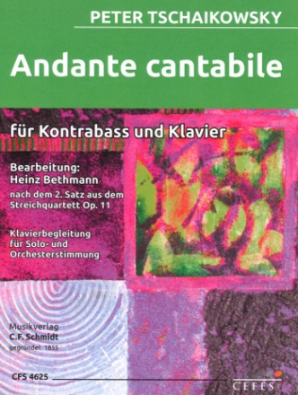 Andante cantabile fr Kontrabass und Klavier (Klavierbegleitung in Solo- und Orchesterstimmung)