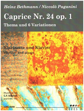 Caprice Nr.24 op.1 - Thema und 6 Variationen fr Klarinette und Klavier