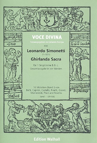 Leonardo Simonetti - Ghirlanda sacra Band 1 fr Gesang und Bc 2 Partituren (Bc nicht ausgesetzt)