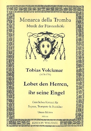 Lobet den Herren ihr seine Engel fr Sopran, Trompete und Streicher Partitur und Stimmen