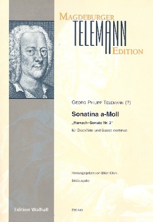 Sonatina a-Moll fr Altblockflte und Bc Partitur und Stimmen (Bc ausgesetzt)