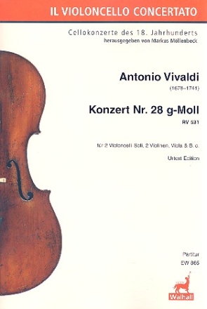 Konzert g-Moll Nr.28 RV531 fr 2 Violoncelli soli, 2 Violinen, Viola und Bc Partitur