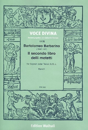 Il secondo libro delli motetti Band 1 fr Sopran (Tenor) und Bc 2 Partituren (Bc nicht ausgesetzt)