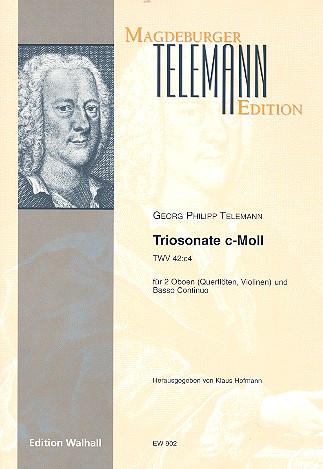 Sonate c-Moll TWV42:c4 fr 2 Oboen (Flten/Violinen) und Bc Partitur und Stimmen (Bc ausgesetzt)