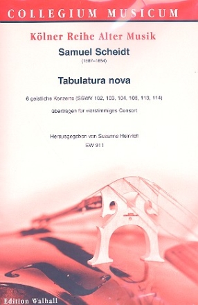 Tabulatura nova fr 4 Instrumente (Consort) Partitur und Stimmen