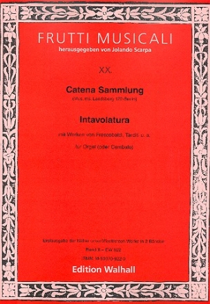 Catena Sammlung - Intavolatura Band 2 fr Orgel (Cembalo)