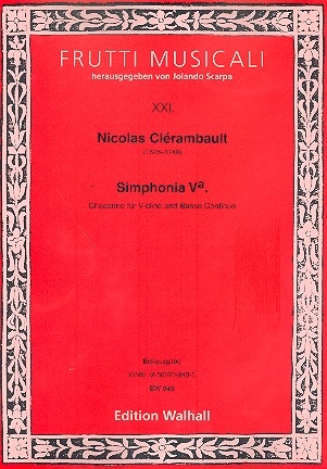 Simphonia Nr.5 fr Violine und Bc Partitur und Stimmen (Bc nicht ausgesetzt)