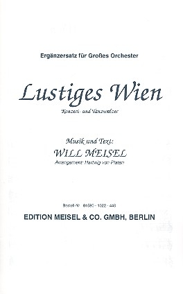 Lustiges Wien: fr Salonorchester Ergnzungsstimmen