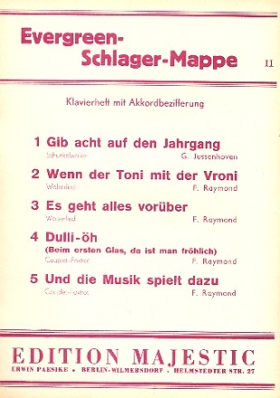 Evergreen Schlagermappe 2  