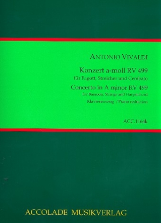 Konzert a-Moll RV499  fr Fagott, Streicher und Bc fr Fagott und Klavier