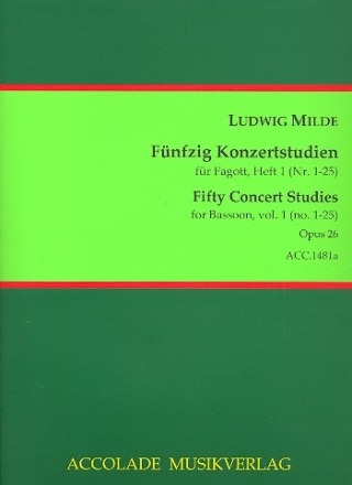 50 Konzertstudien op.26 Band 1 (Nr.1-25) fr Fagott