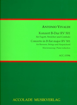 Konzert B-Dur RV501 fr Fagott, Streicher und Bc fr Fagott und Klavier