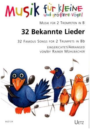 32 Bekannte Lieder fr 2 Trompeten Spielpartitur