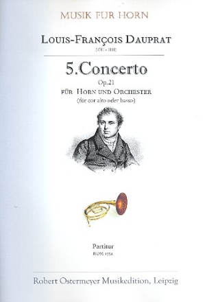 Concerto no.5 op.21 fr Horn in E (Alt oder Bass) und Orchester Partitur