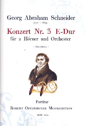 Konzert E-Dur Nr.3 fr 2 Hrner und Orchester Partitur