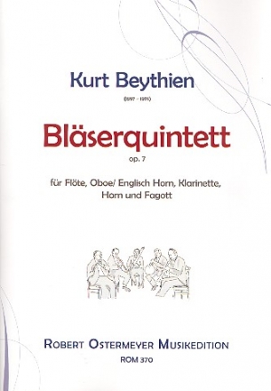 Quintett op.7 fr Flte, Oboe (Englischhorn), Klarinette, Horn und Fagott Partitur und Stimmen