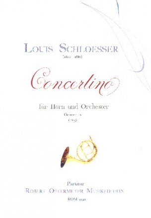 Concertino op.16 fr Horn und Orchester Partitur